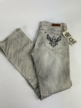 Machine Men&#39;s Denver Gray Tone Straight Leg Denim Jeans Size W 32 L 31 - £31.49 GBP