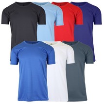Men&#39;s Short Sleeve Moisture Wicking Active Muscle Tees Gym Breathable S-2XL - $142.74 MXN+