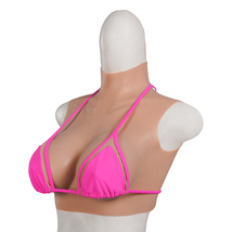 Cup C Low Collar Silicone Breast Forms Breastplate Crossdress - £66.61 GBP