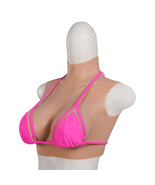 Cup C Low Collar Silicone Breast Forms Breastplate Crossdress - $1,618.10 MXN