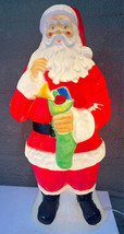 Vintage Empire Plastics 41” Lighted Santa Blow Mold - $74.99