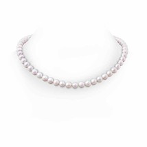 8-9mm, 20&quot; Freshwater Cultured Pearl Single Strand Necklace in Silver - £311.70 GBP