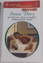 Ruthless billionaire, forbidden baby by emma darcy novel fiction paperback good - £4.74 GBP