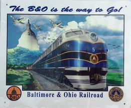 B&amp;O Railroad Sign / Baltimore Ohio Railroad | Train Gifts - £22.41 GBP