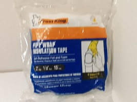 Frost King Pipe Wrap Insulation Tape Self-Adhesive 2&quot;x1/8&quot; Roll 15 ft FV15H NEW - £6.30 GBP