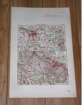 1924 Original Vintage Map Of Dresden Leipzig Vicinity / Saxony Sachsen Germany - £14.99 GBP