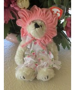 Ty Attic Treasures Rosalie Pink Flower Cap Fully Jointed NEW - $206.22 MXN