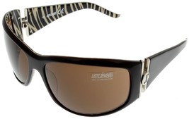 Just Cavalli Sunglasses Women Brown Havana Wrap 100% UV Protection JC204S 83E - £58.03 GBP