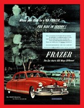 1949 Frazer Manhattan &#39;when You Ride In A &#39;49 Frazer...&#39; Vintage Large Color Ad - £14.68 GBP