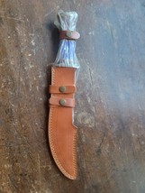 Handmade DAMASCUS STEEL Hunting Knife Bowie Knife Wood Handle - $98.99