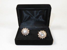 Men J.Valintin Cufflinks With Bold Stones Plated Gold Vito Rofolo V45-2 image 2
