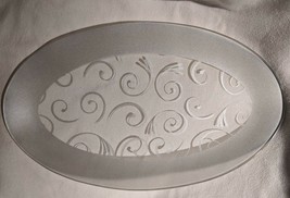 GAC Tempered Glass Oval Platter Serving Tray and Decorative Plate Unbreakable - - $16.82