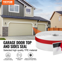 Garage Door Top and Sides Seal Strip 34 FT Universal Weather Stripping - £33.59 GBP