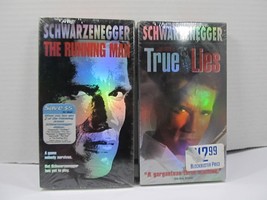 True Lies &amp; The Running Man VHS Arnold Schwarzenegger New Sealed Lot of 2 - £18.64 GBP