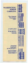 Washington North Carolina Walking Tour Brochure Otiginal Washington 1776 - £14.22 GBP