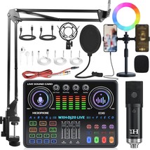 Portable Dj20 Mixer Sound Card With 48V Microphone For Studio Live Sound... - £230.40 GBP