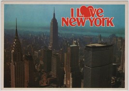 New York City NY Manhattan skyline.  I LOVE NEW YORK.  Chrysler,Spire, Pan Am - £3.54 GBP