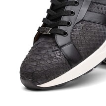 sueded Snake and classic calfskin fashion sneaker Shoes Verona Black image 4