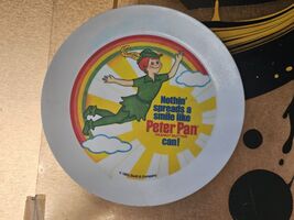 VTG 1983 Deka Peter Pan Peanut Butter Rainbow Melamine Plate Swift Company - $5.89