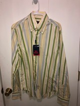 NWT Lonsdale London Classic Striped Long Sleeve Button Down Men&#39;s Shirt ... - $9.89