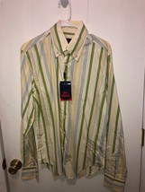 NWT Lonsdale London Classic Striped Long Sleeve Button Down Men&#39;s Shirt ... - £7.73 GBP