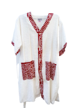 VTG 60s Weldon Terry Cloth Robe San Blas Mola Trim Mens M NWOT White 52 ... - $148.45