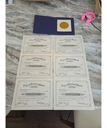 vintage Portland Maine city seal art print Portland Fire certificates - €15,40 EUR
