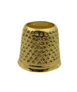 14k Solid Yellow Gold Finger Thimble Sewing Grip Shield For Pins And Nee... - $651.81 CAD