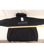New With Tags Life Signs US Army Black Silver Pullover Sweatshirt Hoodie... - $24.30