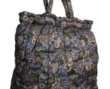 Tote Folks Large Fabric Tote Bag W/Metal Frame &amp; Expandable Opener RARE ... - $19.40