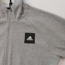 ADIDAS FL3997 Men's Gray Full Zip Hoodie Sweatshirt Jacket Size Medium image 8