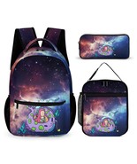 Mondxflaur Cartoon Backpacks for School Kids Lunch Bag and Pencil Cases Set - $64.47 CAD