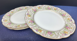 Set of 3 Wide Rim 9.5&quot; Plates CA France for Burley &amp; Co Chicago AHR367 Pattern - £15.65 GBP