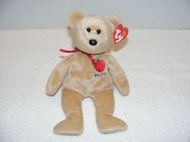 2004 TY BEANIE BABIES &quot;BIG APPLE&quot; NEW YORK BEAR With FLAWS TAG GUC - £10.35 GBP