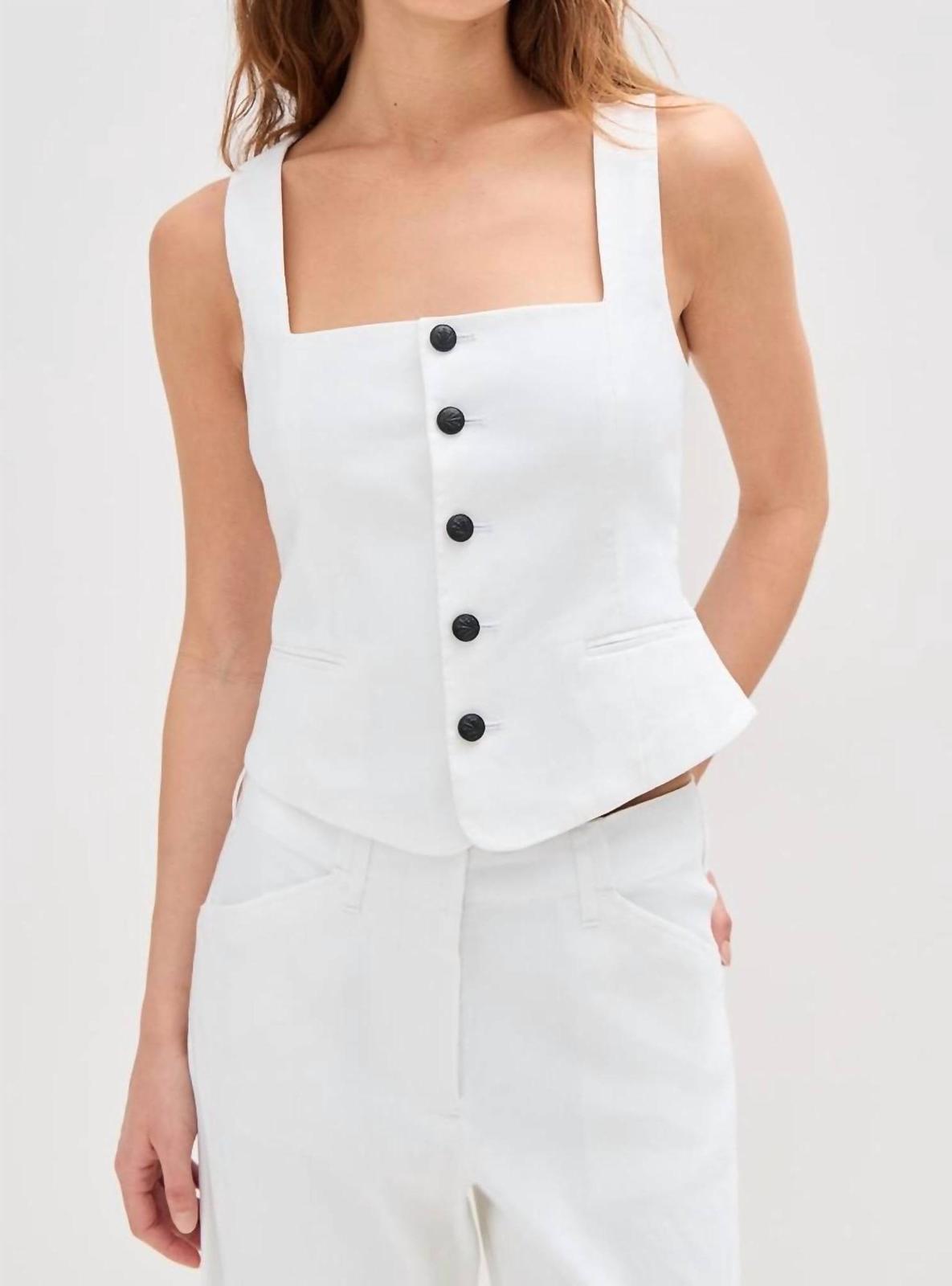 Rag &amp; Bone Mariana Linen Vest White - $223.00