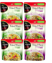 Ka-Me Vegetable &amp; Mushroom Fried Rice, Ready To Eat in 2 Minutes, Variety 6-Pack - £31.03 GBP
