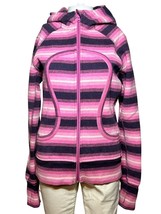 Lululemon Hooded Jacket Women Small  Pink Jersey Athleisure Athletic Wea... - £28.11 GBP