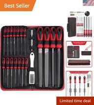 Versatile 57-Pcs Metal &amp; Wood Filing Tool Set with Grit Assortment Sandp... - $911.17 MXN