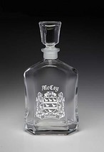 McCoy Irish Coat of Arms Whiskey Decanter (Sand Etched) - £36.99 GBP