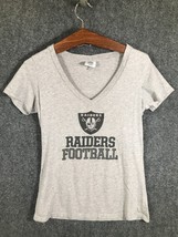Las Vegas Raiders Womens Shirt Medium Gray NFL Team Apparel Short Sleeve - £8.93 GBP