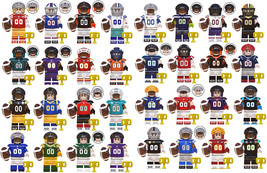 Famous American Football Players 32 Minifigure Building Block Toys for Kids - £42.01 GBP