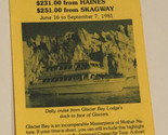 Vintage Glacier Bay Cruise Air Tours Brochure Juneau Alaska BR4 - £5.51 GBP