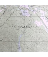 Map King And Bartlett Mtn Maine USGS 1989 Topographic Geo 1:24000 27x22&quot;... - $44.99