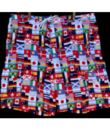 Daniel Crémieux Mens Size XL World Flags Print Swim Beach Shorts w/mesh ... - $462.67 MXN