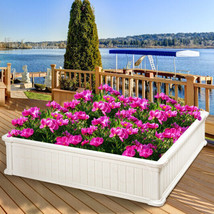 Raised Garden Square Bed 4-Foot Planter Flower Vegetables Plant Box Pati... - $129.75