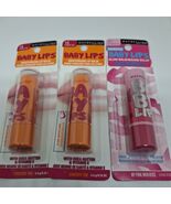 NEW 3-Pk Maybelline Baby Lips  Lip Balm #15 Cherry Me, #01 My Pink 0.15 ... - $9.89