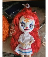 Customized clown  face middie Blythe doll hand painted red hair and  new... - $104.58 CAD