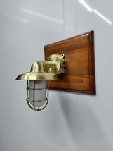 Antiquites Satin Brass Finish Passage Wall Lamp - Shade Junction &amp; White Glass - $175.23