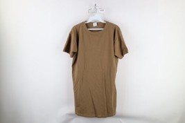 Vtg 90s Streetwear Mens Large Faded Blank Short Sleeve T-Shirt Brown Cotton USA - £29.72 GBP