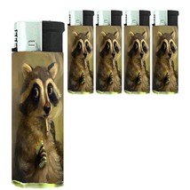 Smoking Racoon Novelty Lighters Set of 5 Electronic Refillable Butane - $15.79